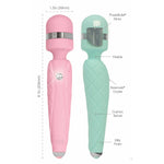 Pillow Talk Cheeky Vibrating Massage Wand in Pink - Red Mansion