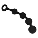 O Beads Silicone Anal Beads in Black