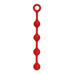 O Beads Silicone Anal Beads in Red