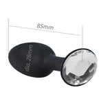 Crystal Amulet Small Silicone Butt Plug in Black