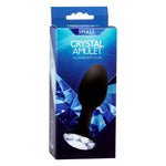 Crystal Amulet Small Silicone Butt Plug in Black