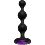 Booty Bling Jewelled Silicone Anal Beads in Purple - Red Mansion