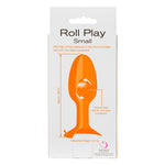 Roll Play Small Silicone Butt Plug in Black