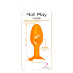 Roll Play Large Silicone Butt Plug in Black