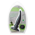 Stumpy Thumpers Curved Horn Silicone Butt Plug 4.5" in Black