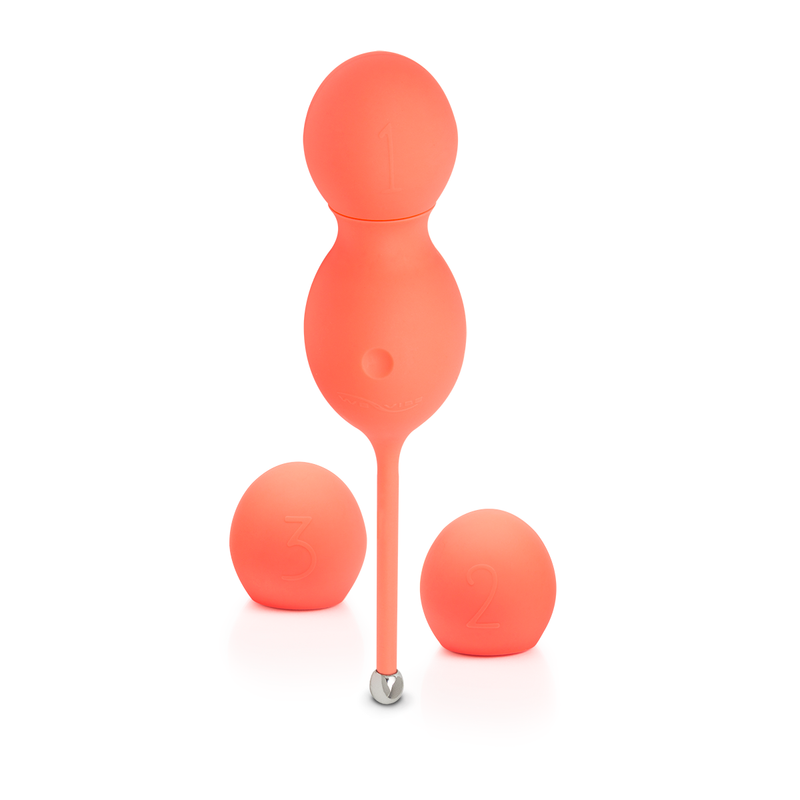 We-Vibe Bloom Vibrating Kegel Love Balls in Coral - Red Mansion