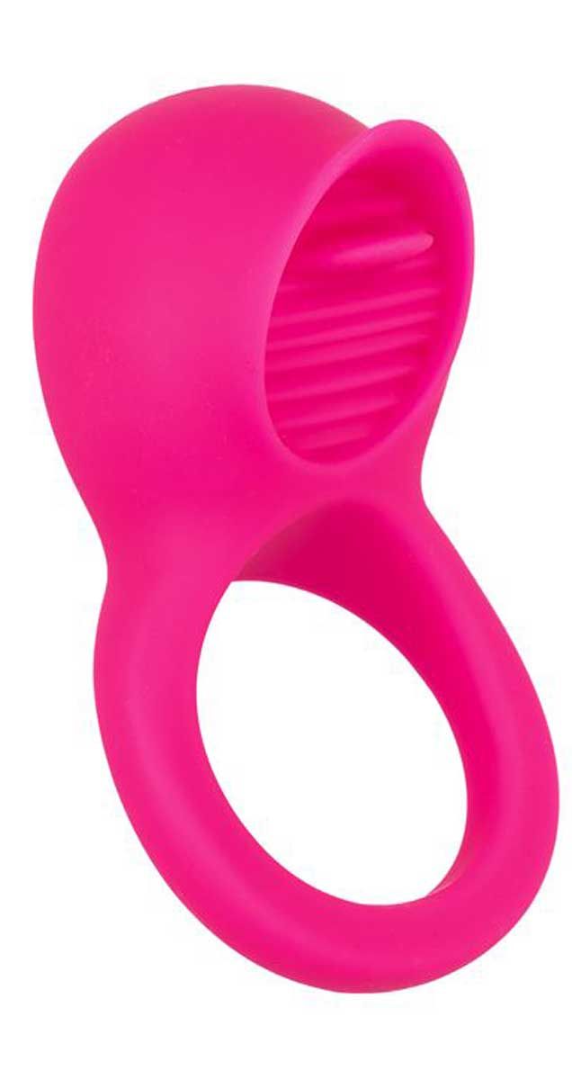 Teasing Tongue Enhancer Vibrating Cock Ring in Pink