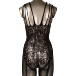 Scandal Strappy Lace Bodysuit in Black