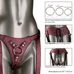 Her Royal Harness Crotchless Regal Duchess in Red