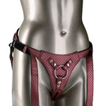 Her Royal Harness Crotchless Regal Duchess in Red