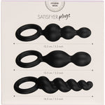 Satisfyer Plugs 3 Piece Pack in Black