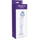 Kinx Spiralled Ice G-Spot Glass Dildo - Red Mansion