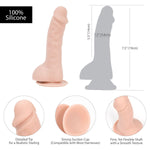 Addiction Brad 7.5" Silicone Dildo in Ivory - Red Mansion