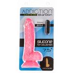 Addiction Brandon 7.5" Silicone Dildo in Pink - Red Mansion