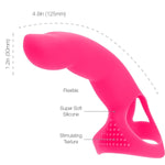 Extra Touch Silicone Finger Sleeve in Pink - Red Mansion