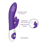 The Kissing Rabbit Vibrator in Purple - Red Mansion