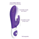 The Come Hither Rabbit Vibrator in Purple - Red Mansion