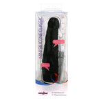 Mini Silicone Classic Slim Vibrating Dildo 5" in Black