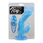 Icy Bunny Silicone Rabbit Vibrator 7" in Blue