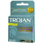 Trojan Ultra Thin Latex Condoms in 3 Pack - Red Mansion