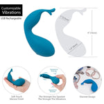 Swan Kiss Squeeze Control Clitoral Vibrator in Teal