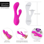 Swan Hug Squeeze Control Rabbit Vibrator in Pink