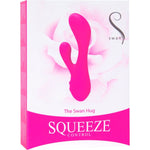 Swan Hug Squeeze Control Rabbit Vibrator in Pink