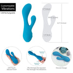 Swan Hug Squeeze Control Rabbit Vibrator in Teal