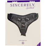 Sincerely Lace Strap On Harness in Black