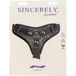 Sincerely Lace Strap On Harness in Black