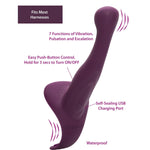 ME2 Vibrating Strap-On Ready Probe in Purple