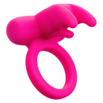 Triple Clit Flicker Vibrating Penis Ring in Pink