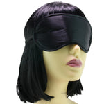 Sex & Mischief Satin Blindfold in Black - Red Mansion