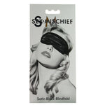 Sex & Mischief Satin Blindfold in Black - Red Mansion