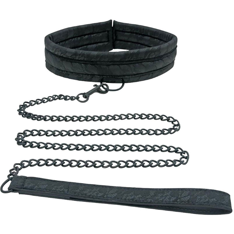 Sincerely Lace Collar & Leash in Black