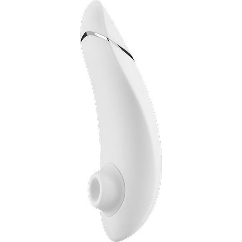 Womanizer Premium Clitoral Stimulator in White & Chrome