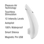 Womanizer Premium Clitoral Stimulator in White & Chrome